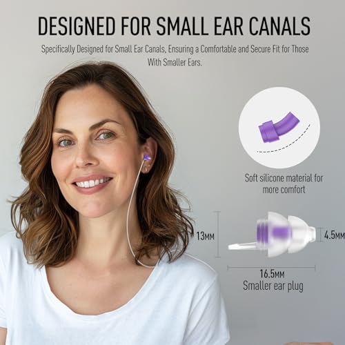 Hearprotek Ear Plugs for Sleeping, 2 Pairs 30dB & 32dB Silicone Earplugs
