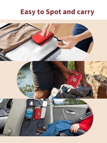 Red Hard Shell Storage Case for 2 Neffy Epinephrine Nasal Sprays or auvi q auto-Injectors