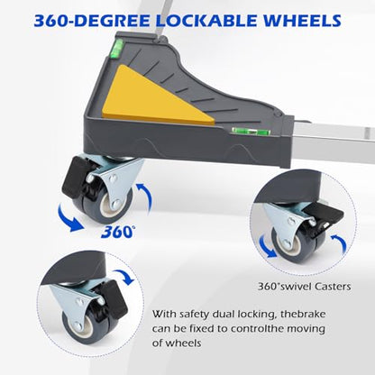 Nefish Heavy Duty Dolly for Washing Machine Adjustable Mini Fridge Stand washer Dryer Stand Mobile Roller Universal Dolly Cart with 4 Lockable Wheels Mobile Base Stand for Washer Dryer Refrigerator - color: Grey