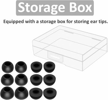 Foam Ear Tips Noise Canceling Memory Foam Eartips Ear Cap Replacement Ear Tip Compatible with Echo Buds (2021 Release, 2nd gen), L/M/S 3 Size 6 Pairs,Black 2146P