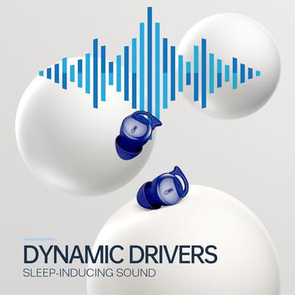 Invisible Sleep Headphones,Sleep Earbuds for Side Sleepers,Small Comfortable Fit Noise Blocking Sleeping Ear Buds,Bluetooth 5.3 Wireless Earbuds, in-Ear Ear Buds for Sleeping, Working (Blue)