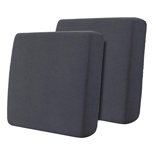 Hokway Stretch Couch Cushion Slipcovers Reversible Cushion Replacement Slipcovers Sofa Cushion Covers(Steeple Grey, 2 Pieces) - color: Steeple Grey, size: Small (2 Pieces)