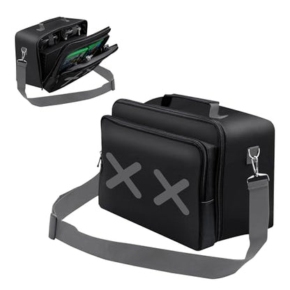 Travel Case Bag Carrying Case Game Storage Bag Protective Case for Xbox Series X Console/Controller/Cables/Multiple Pockets for Gaming Accessories