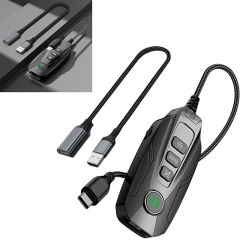 GS20 Type C / USB Small Sound Card 7.1 Uses external channel black gaming card with surround for wide compatibility