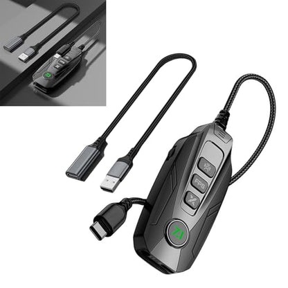 GS20 External USB Small Sound Card 7.1 Channel for Notebooks and Tablets with Surround Sound Capability Gaming Card