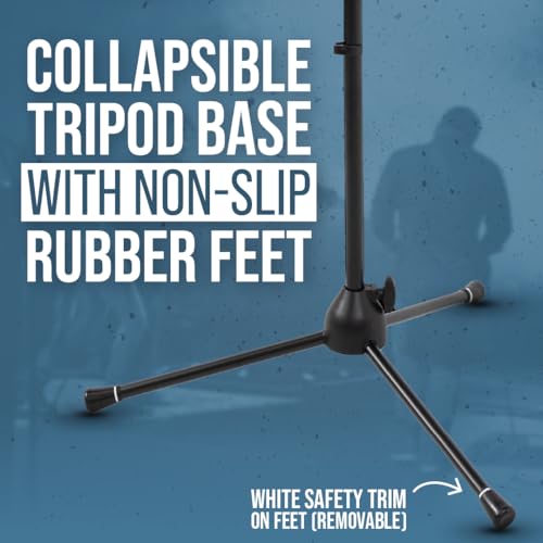 Shure by Gator Tripod Mic Stand with Telescoping Boom (SH-TRIPODSTANDTBM) | Twist Clutch Adjusts Height Between 41-70" Collapsible Tripod Base with Non-Slip Rubber Feet - style: Standard Clutch + Boom