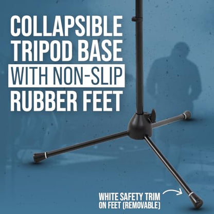 Shure by Gator Tripod Mic Stand with Telescoping Boom (SH-TRIPODSTANDTBM) | Twist Clutch Adjusts Height Between 41-70" Collapsible Tripod Base with Non-Slip Rubber Feet - style: Standard Clutch + Boom