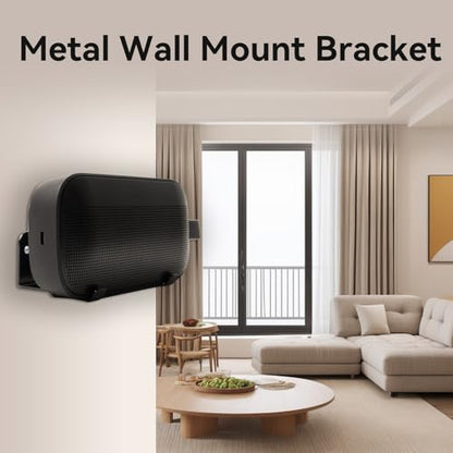 shinar Metal Wall Mount Compatible with Bose SoundLink Flex 1st & 2nd Gen | Bracket Accessory Stand Compatible with Soundlink Flex Integrated Cable Management White (Black) - color: Black