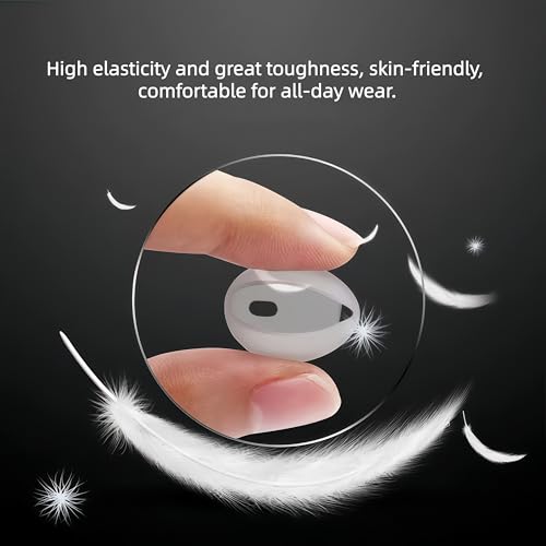 Ear Gel for iPhone EarPods, Anti-Slip Silicone Soft Replacement Sport Earbud Tips, 4 Pairs Ear Buds Covers Compatible with iPhone 7/6s/6 Plus/5s/5c/SE, Protective Ear Cover Tips for Wired Earphones