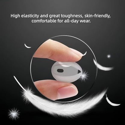 Ear Gel for iPhone EarPods, Anti-Slip Silicone Soft Replacement Sport Earbud Tips, 4 Pairs Ear Buds Covers Compatible with iPhone 7/6s/6 Plus/5s/5c/SE, Protective Ear Cover Tips for Wired Earphones