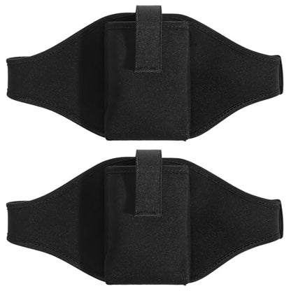 Didiseaon 2pcs Fitness Microphone Belt Pouch with Multiple Compartments, Neoprene Running Waist Pack for Handsfree Convenience, for Outdoor Exercise and Fitness Instructors