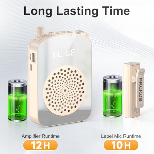 PRUNUS A10 Voice Amplifier Wireless with Lavalier Microphone - color: Beige