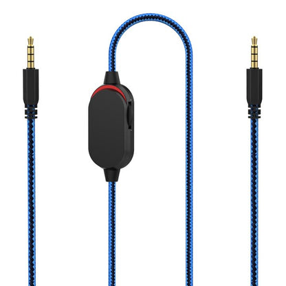 AW510H Detachable Gaming Headset Cable Compatible with Alienware AW720H AW310H 988 Alienware Dell Gaming Headset,Nylon Braided Wire with Inline Mute Switch and Volume Controller(Blue,6.5ft) - color: Blue