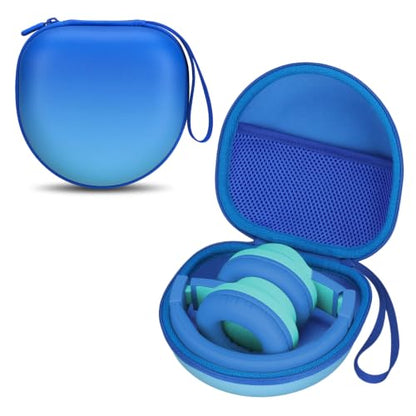Kids Headphone Case for Candy Bila/Acer Gradient Blue(Case Only) | for iClever BTH12 HS19 BTH20 BT22 BTH26/JoySpark/MIDOLA/ADOOPE/Voopwink /EarFun/JLab/eKids Spiderman/IMYB Kids Headphones - color: Gradient Blue