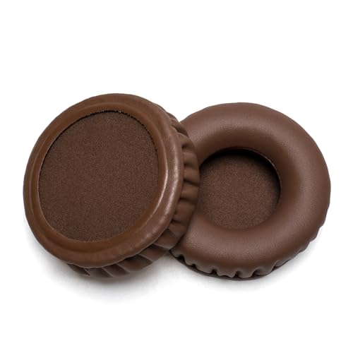 Soft Protein Leather Ear Pads for Pioneer HDJ CUE1 Cue One, HDJ500 DJ Headphone (Brown) - color: Brown