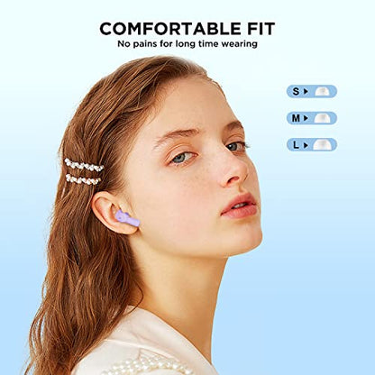 HTC True Wireless Earbuds 1 Bluetooth 5.3 Earphones, in-Ear Headphone ENC Noise Cancellation with Transparent Charging Case, 32-Hour Playtime/Built-in Mic/Touch Control -Crystal Purple - color: Purple