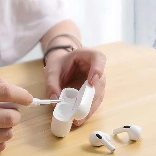 Precision Earbud Cleaning Pen Reusable Multi Use Brush, Travel Friendly Remover for Headphones Electronics, 2pcs, White - color: White
