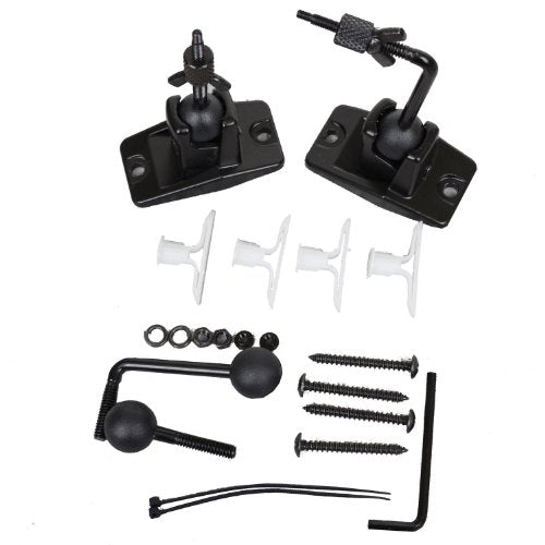 VideoSecu 5 Black Universal Satellite and Audio Speaker Mount Bracket for Wall or Ceiling MS40B5 WM6