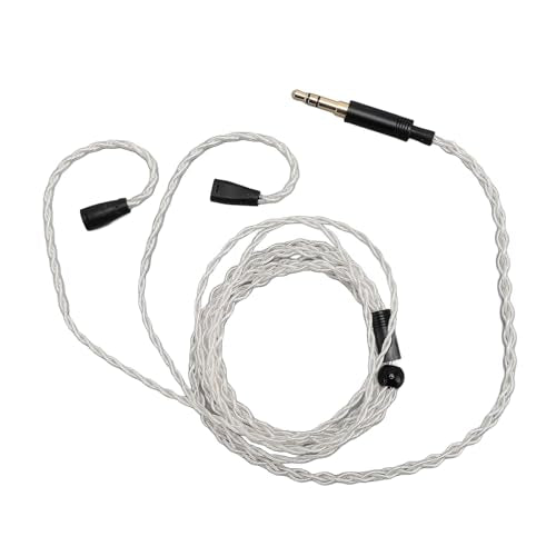 3.5mm Upgraded Detachable Earphone Cable, Silver Plated Copper Wire with Gold Plated Plug Replacement Cable for IE80 IE8i IE80i IE8 IE80S Headphones
