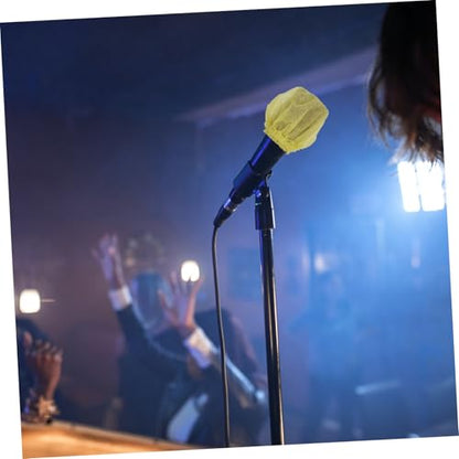 Vaguelly 200pcs Non-woven Microphone Disposable Protective Sleeves for Spatter Compatible Microphones for Events and Recording Environments