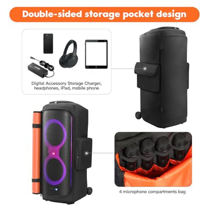 Protective Cover Case Compatible with JBL PartyBox 710 | Scratch-Resistant Carrying Case with Storage Pocket, Water-Resistant Portable Travel Bag for Party Box 710 Speaker - size: For JBL partybox 710