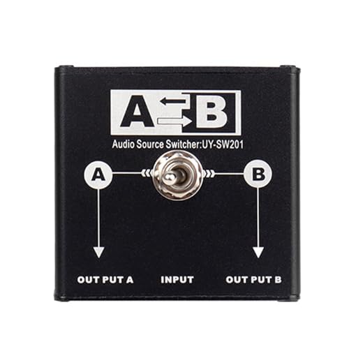 Portable 3.5mm Sound Selectors Switching 1 in 2 Out Multiple Device Connection for Studio Applications Passive Sound Switching Box