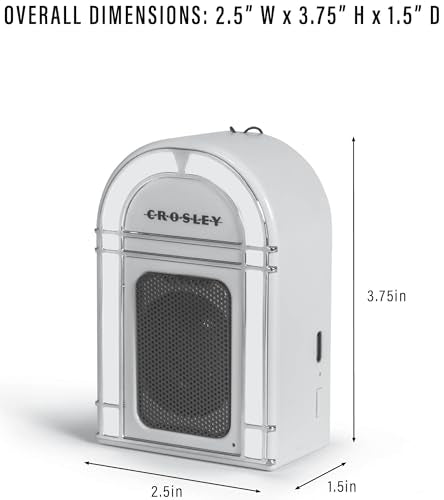 Crosley CR3046A-RE Mini Jukebox Portable Bluetooth Speaker, Red | Bluetooth In, 5 Color-Changing Light Modes, LED Lights Sync with Music, Rechargeable Lithium-Ion Battery - color: Red