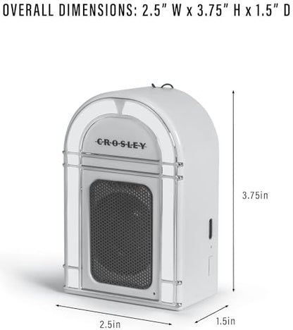 Crosley CR3046A-RE Mini Jukebox Portable Bluetooth Speaker, Red | Bluetooth In, 5 Color-Changing Light Modes, LED Lights Sync with Music, Rechargeable Lithium-Ion Battery - color: Red