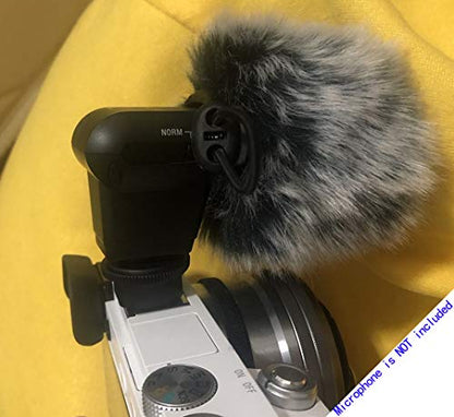 Furry MIC Windshield Windscreen WIND Muff Compatible for Sony Ecm xyst1m stereo Microphone