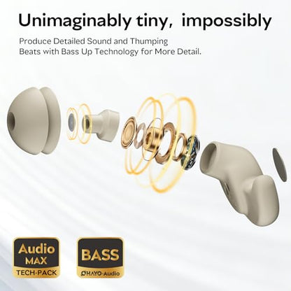OHAYO Sleep Earbuds Bluetooth 6.0 Noise Cancelling Headphones for Side Sleepers No Touch Control