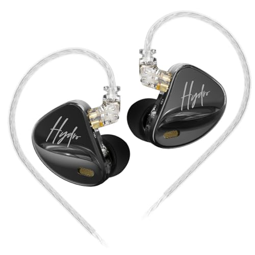CCA Hydro in Ear Monitor Headphones with 4 Tuning Switches, 2DD 8BA Hybrid Driver Gaming Earbuds, HiFi Bass IEM Earphones for Musicians Singers Audio Engineers Audiophile Dj Drummers - style: Without Mic
