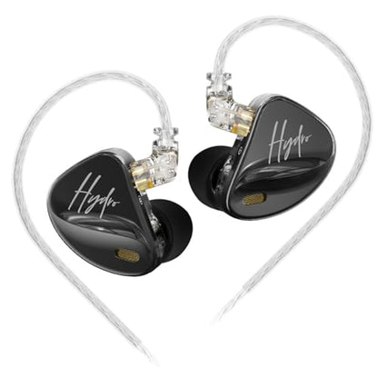 CCA Hydro in Ear Monitor Headphones with 4 Tuning Switches, 2DD 8BA Hybrid Driver Gaming Earbuds, HiFi Bass IEM Earphones for Musicians Singers Audio Engineers Audiophile Dj Drummers - style: Without Mic