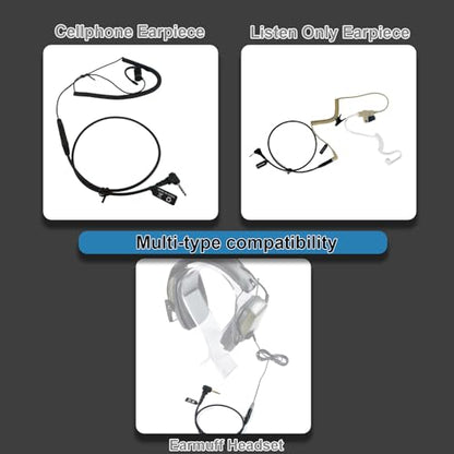 Universal Ham Radio Earpiece Adapter Cable, 2.5mm 1Pin to 3.5mm Female Headset Line Compatible with Motorola Talkabout MH230R T200 T260 T460 T600 MR350R MT350R MS350R 2-Way Radio