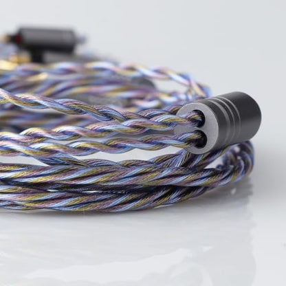 Linsoul Tripowin Zoe 4-Core Hybrid Litz IEM Upgrade Replacement IEM Cable | Pure Copper Silver-Plated Copper Gold-Plated, 24AWG In Ear Monitor Wire for Musician Audiophile, 3.5mm, MMCX - size: MMCX, style: 3.5mm