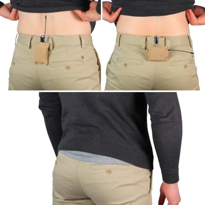 URSA Belt Pouch with Clips - Versatile Rigging for Wireless Transmitters (Beige, Large) - color: Beige, size: Large