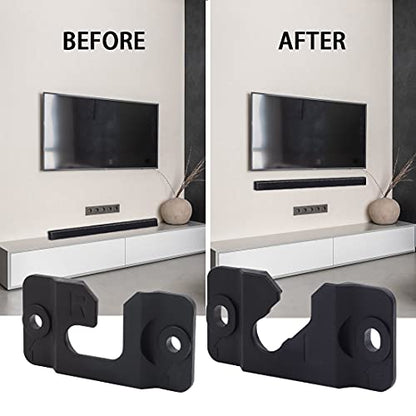 1 Pair of Black Wall Mount Bracket AH96-03064A for Samsung Soundbar HWH750 HW-H750 HW-H450 HW-J355 HWH751 HW-H751 HWJM25 HW-JM25 HWJM45C HW-JM45C HW-JM45C/ZA Soundbar Wall Hooks