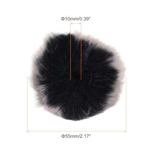 MECCANIXITY Furry Microphone Windscreen 10mm x 55mm Mic Cover Windshield for Indoor Outdoor Microphone Black,Yellow,Gray 5 Pack - color: Black ,Yellow,Gray