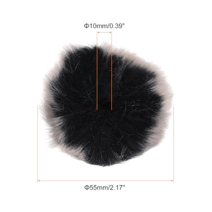 MECCANIXITY Furry Microphone Windscreen 10mm x 55mm Mic Cover Windshield for Indoor Outdoor Microphone Black,Yellow,Gray 5 Pack - color: Black ,Yellow,Gray