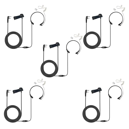 Professional Throat Mic with K1 Dual Pin Connector for Two Way Radio, Neck Mic PTT Headset for Baofeng UV-5R, BF-888S, Retevis H-777, RT22, Kenwood TK-340, Arcshel AR-5, HYT TC286 (3pack)