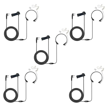 Professional Throat Mic with K1 Dual Pin Connector for Two Way Radio, Neck Mic PTT Headset for Baofeng UV-5R, BF-888S, Retevis H-777, RT22, Kenwood TK-340, Arcshel AR-5, HYT TC286 (3pack)