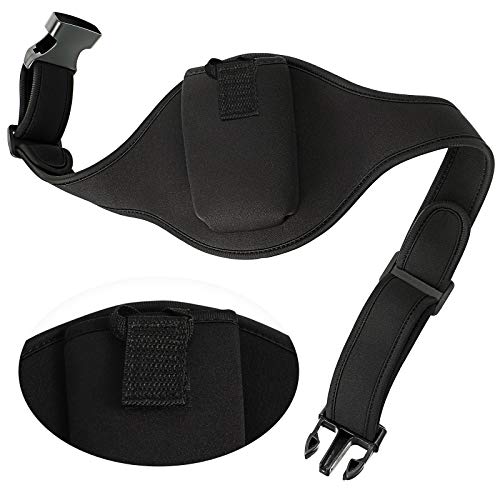 Weewooday 1 Pack Mic Belt Holder for Fitness,Black | Adjustable Microphone Carrier Pouch Securely Waistband Bag Case Protects for Fitness Instructor Theatre Speaker and More