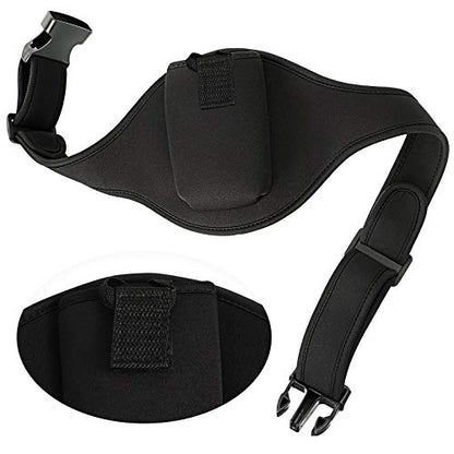 Weewooday 1 Pack Mic Belt Holder for Fitness,Black | Adjustable Microphone Carrier Pouch Securely Waistband Bag Case Protects for Fitness Instructor Theatre Speaker and More