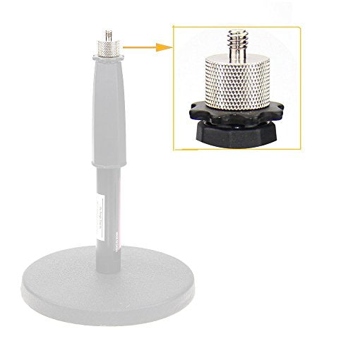 CAMVATE 5/8"-27 Female to 1/4"-20 Male Microphone Screw for Camera Monitor