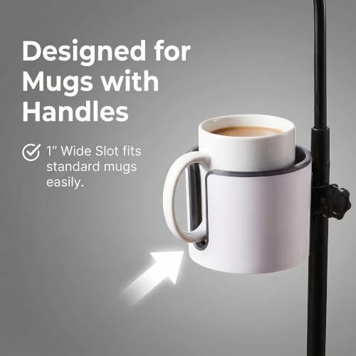 2-in-1 Mic Stand Cup Holder with Headphone Hanger for Studio Musicians
