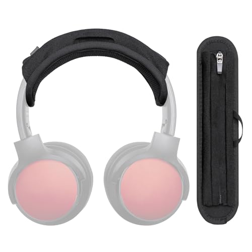 Headband Cushion Cover Compatible with TaoTronics TT-BH040, BH046, BH047,BH055, BH060, BH085,BH090, BH22, 6mm Thick Cushion for Pressure Relief, No Wobble Zipper Slider, with Hanging Loop