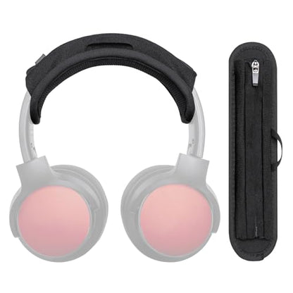 Headband Cushion Cover Compatible with TaoTronics TT-BH040, BH046, BH047,BH055, BH060, BH085,BH090, BH22, 6mm Thick Cushion for Pressure Relief, No Wobble Zipper Slider, with Hanging Loop