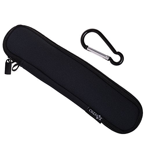 Cosmos Neoprene Stylus Pen Pencil Case Pouch Compatible with Apple Pencil, Wacom Stylus, Fountain Pen, Ballpoint Pen, Stylus Touch Pen (Neoprene Soft Pencil Case with Carabiner) - color: Neoprene Pencil Case with Carabineer