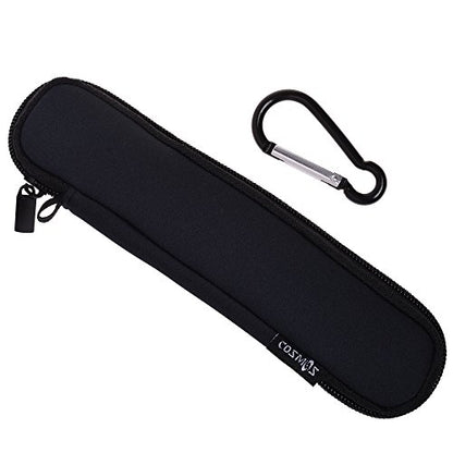Cosmos Neoprene Stylus Pen Pencil Case Pouch Compatible with Apple Pencil, Wacom Stylus, Fountain Pen, Ballpoint Pen, Stylus Touch Pen (Neoprene Soft Pencil Case with Carabiner) - color: Neoprene Pencil Case with Carabineer