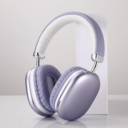 BT1638 Over-Ear Wireless Headphones, Premium Padded Headband, Champagne USB-C Charging, Bluetooth Headphones， Long Endurance Flight of up to 40 Hours，Fashionable and Colorful (Purple) - color: Purple