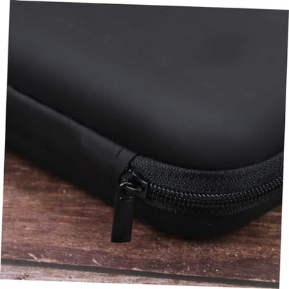 2 Pack EVA Storage Case with Smooth Zipper for Headphone Storage | Black Travel Pouch, Hard Shell Construction, Proper Seal, Outdoor Use, Compact Case for Small Items